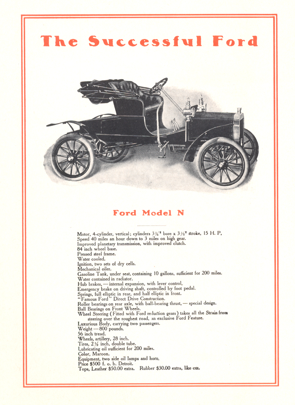 1906 Ford Advance Brochure Page 4